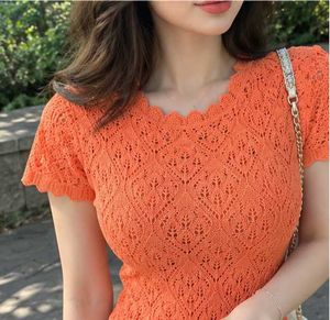 Orange Lace Maxi Dress
