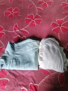 White Puff  Top &amp; Denim combo set