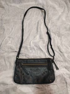 vintage Desigual Black Studded hobo Bag