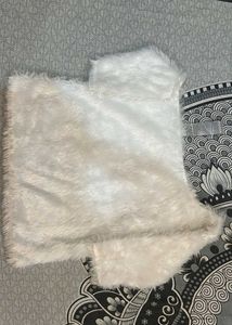 Fluffy White Cropped Top