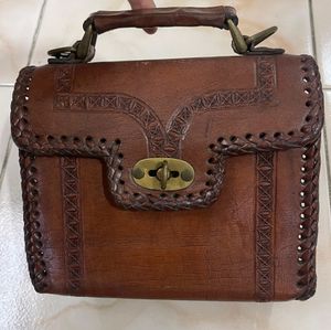 ANTIQUE REAL LEATHER HANDMADE BAG