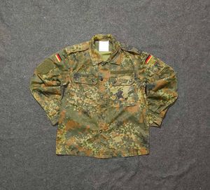 Soniush Handpainted German Camo Military Overshirt