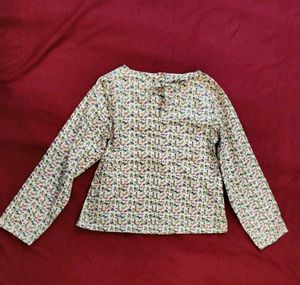Charming Floral Print Long Sleeve Top