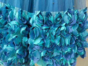 🦚 Ocean Blue 3D Floral Lehenga Choli Set ✨