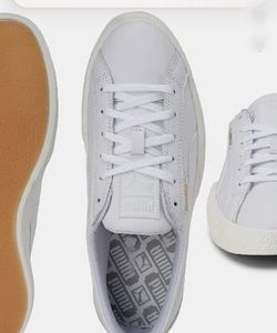 Puma White Leather Sneakers