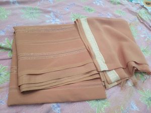 Peach Embroidered dress material 😍