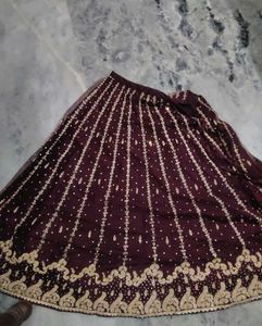 Exquisite Embroidered Lehenga Skirt with dupatta