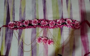 Baby Pink Floral Jewellery Set for Women