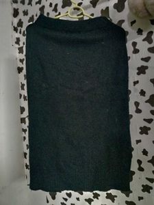 Cozy Black Knit Skirt