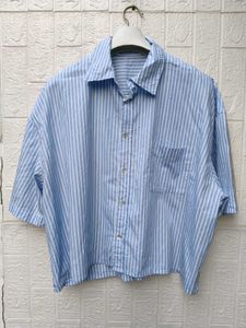 Korean Pintrest Classic Striped Button-Up Shirt