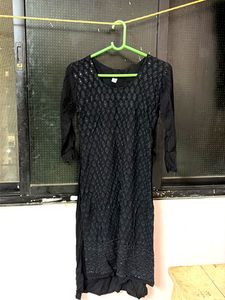 Stylish Black Kurta with tikli work