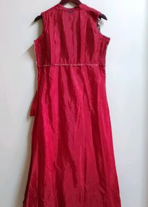 Red &amp; Silver Maxi Dress