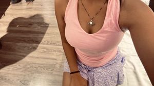 Pink halter neck top