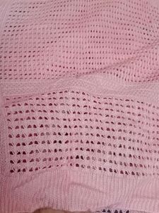 Pink Knit Cropped Sweater