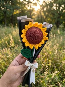 Handmade Crochet Sunflowers 🌻, rose🌹
