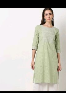 Avasa Green Printed Kurti - Size S