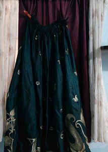 Green Embroidered Ethnic Lehnga