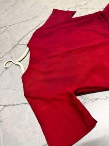 Vibrant Red Fit and Flare Dress