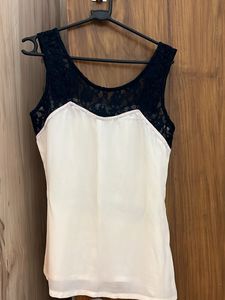 Elegant Black Lace Trim Top