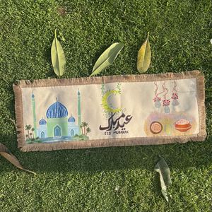 Brand new handpainted Eid mubarak table runn