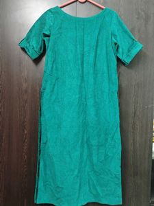 Chic Teal Corduroy fabric Kurta