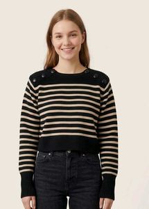 Striped Button Detail Sweater (too warm)