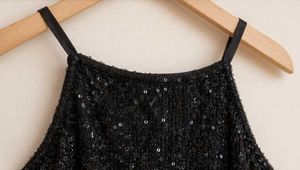 Sparkling Black Sequin Cami Top PRICE DROP GIRLIES