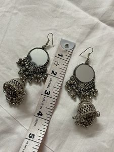 Mirror Jhumka Earrings