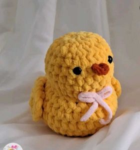 Adorable Crochet Chick Plush Toy