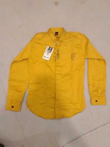 Men's Yellow Casual Shirt