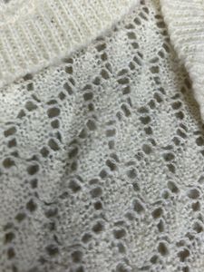 Cream Cable Knit Cropped crochet Cardigan