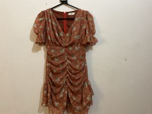 Floral Ruched Mini Dress