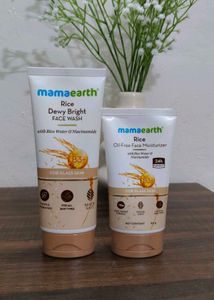 Mamaearth Rice Face Wash & Moisturizer Set