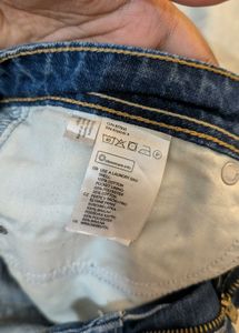 HnM Y2K Denim Shorts Distressed Animal Pockets