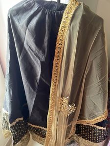 Elegant Black &amp; Gold Lehenga Choli Set