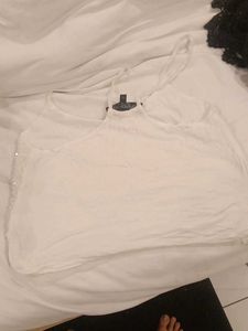 Sparkly White Cami Top