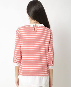 Striped Collared Long Sleeve Top