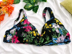 145.Floral Bikini Top