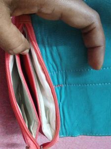 Pink &amp; Teal Wristlet Wallet