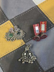 Set of 3 Ethnic Earrings