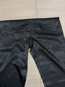 Black Flare Satin Pants