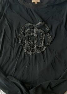 STUNNING BLACK SEQUINNED Net Top for girls 11-14