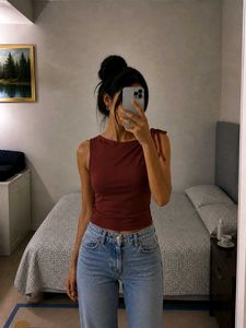 New/Unused Maroon one shoulder top