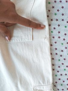 Cream Cargo Pants