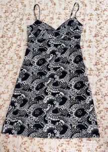 Black & White Paisley Mini Dress