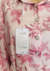 Savana Chic Pink Floral Tiered Dress
