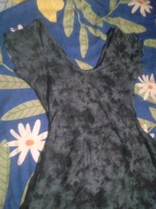 Casual Grey Tie-Dye Dress