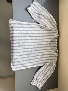 Striped V-Neck Top