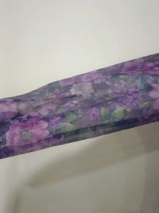 Sheer Floral Print Shirt Dress