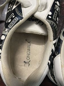 White Printed Sneakers